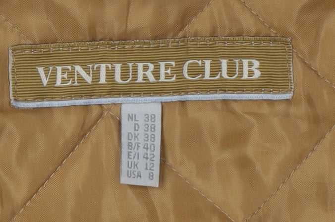 Venture Club Women's Brown Quilted Jacket UK 12