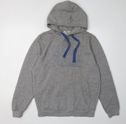 Admiral Men's Grey Hoodie M Pullover with Logo