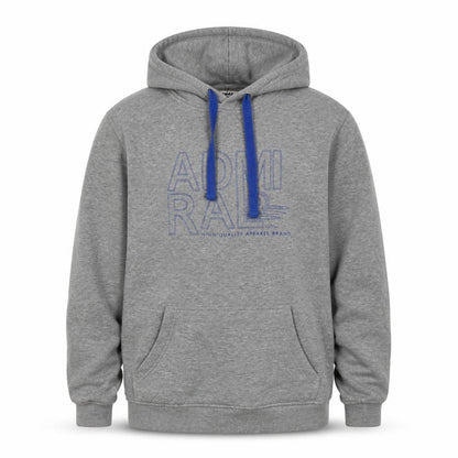 Admiral Men's Grey Hoodie M Pullover with Logo