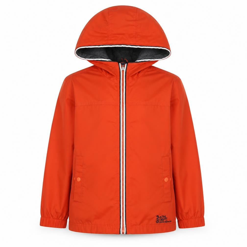Front view of GapKids boys’ orange hooded jacket 6-7 years