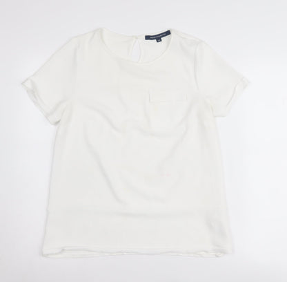 French Connection Women's White XS T-Shirt Classic Fit