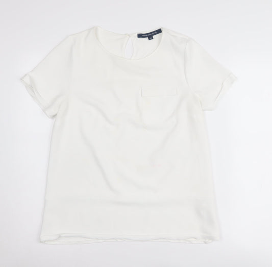 French Connection Women's White XS T-Shirt Classic Fit