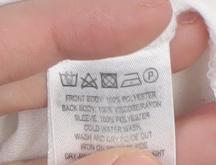 French Connection Women's White XS T-Shirt Classic Fit