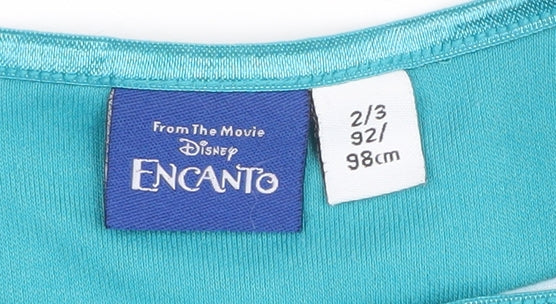Disney Encanto Girls Blue A-Line Dress 2-3 Years