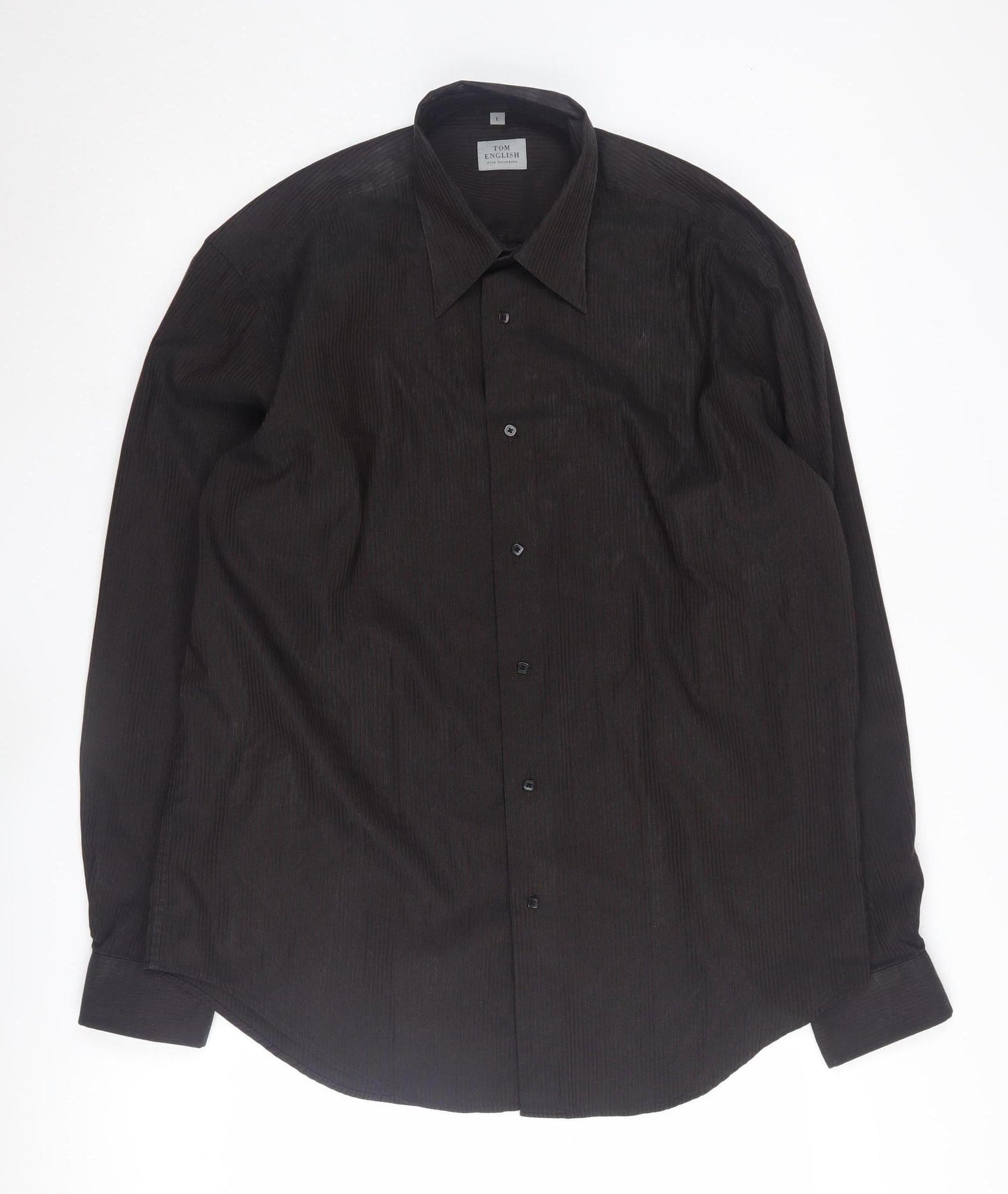 Tom English Men's Large Black Striped Shirt