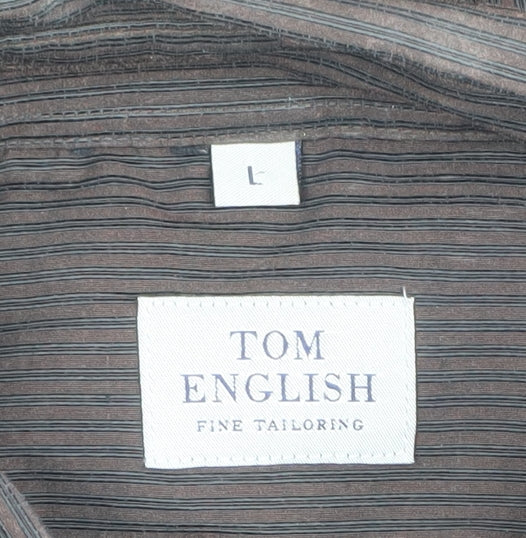 Tom English Men's Large Black Striped Shirt