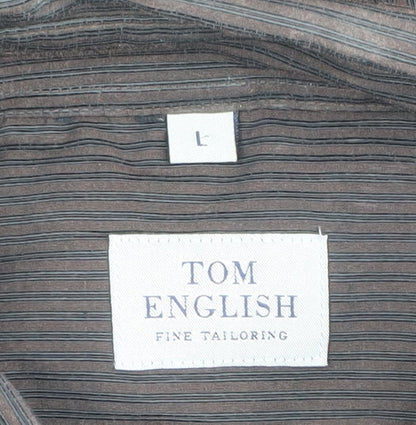Tom English Men's Large Black Striped Shirt