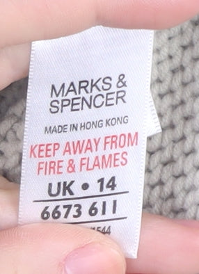 Womens UK Size 14 Marks and Spencer Ivory Cardigan Jumper