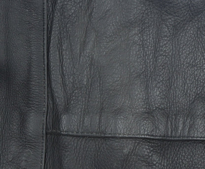 Skintan Men's Black Leather Motorcycle Trousers 34