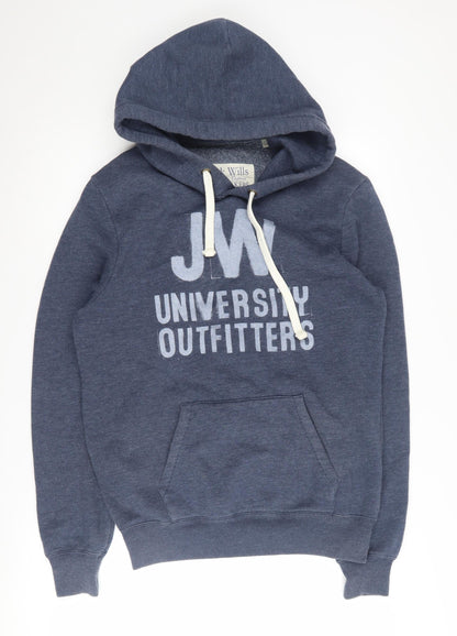Mens UK Size M Jack Wills Blue Pullover Hoodie