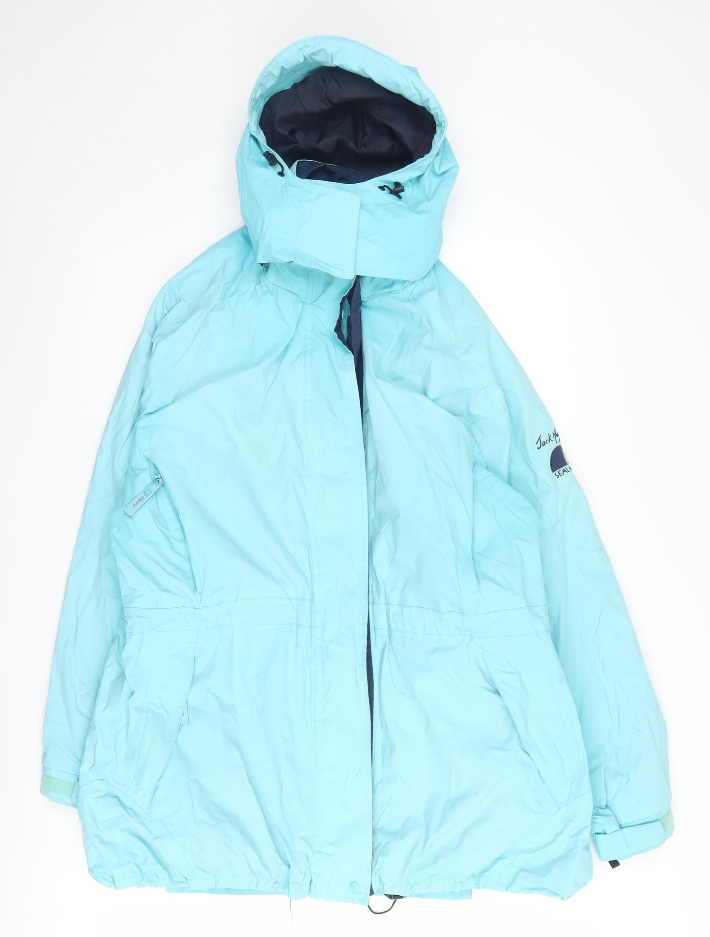 Womens UK Size 18 Jack Murphy Blue Rain Coat