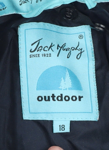 Womens UK Size 18 Jack Murphy Blue Rain Coat