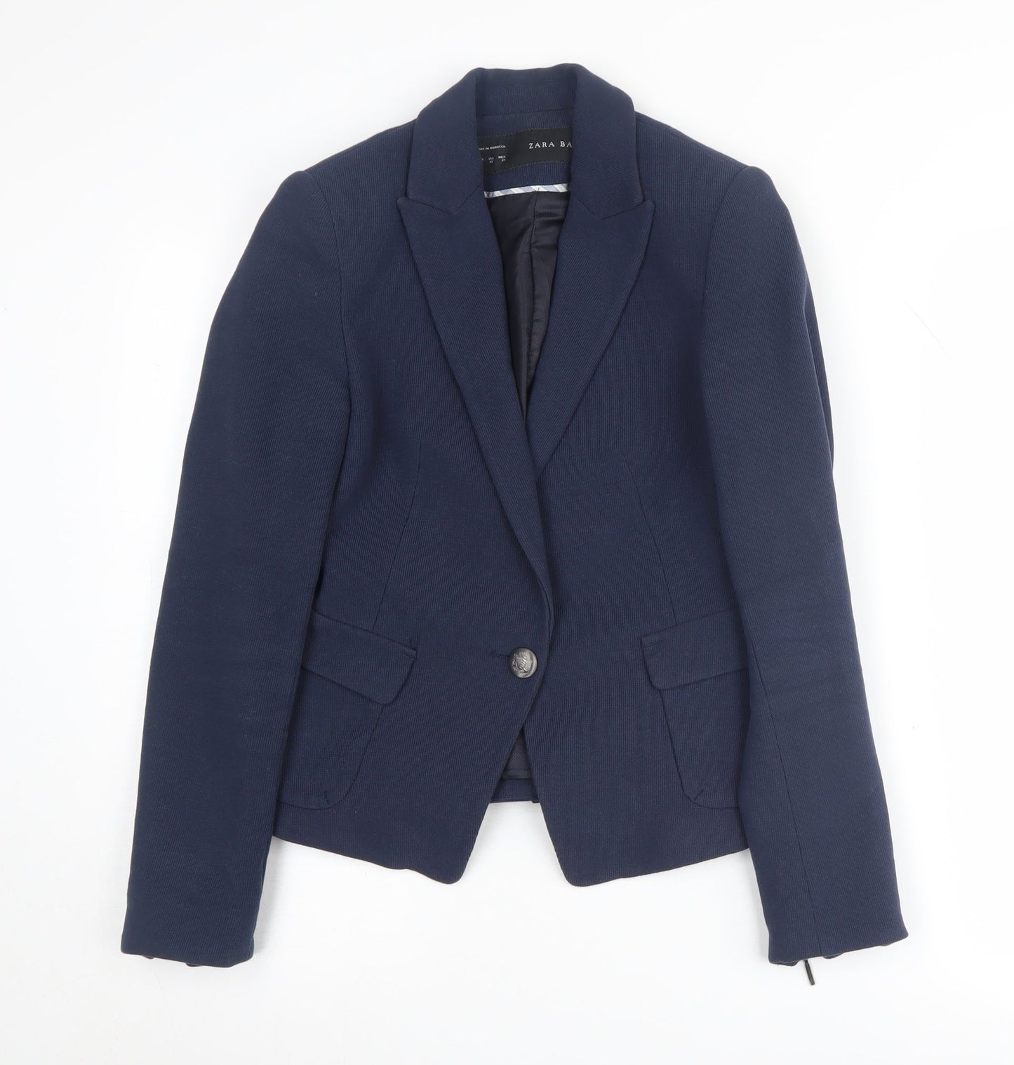 Zara Women Blue XS Blazer with Lining