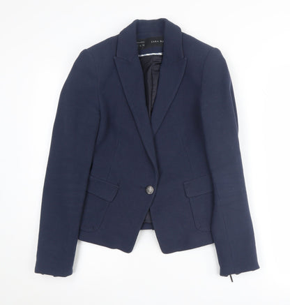Zara Women Blue XS Blazer with Lining