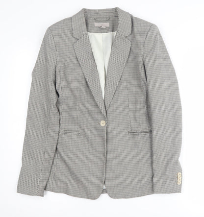 H&M Women's Houndstooth Blazer Size 6 - Elegant & Lined