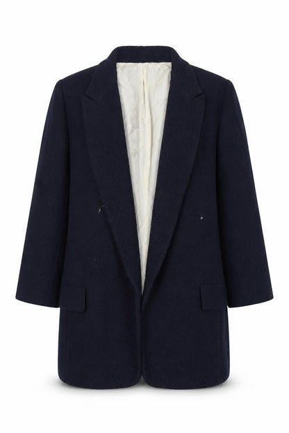 Zara Basic Women's Blue Blazer, Size M, Long Coat