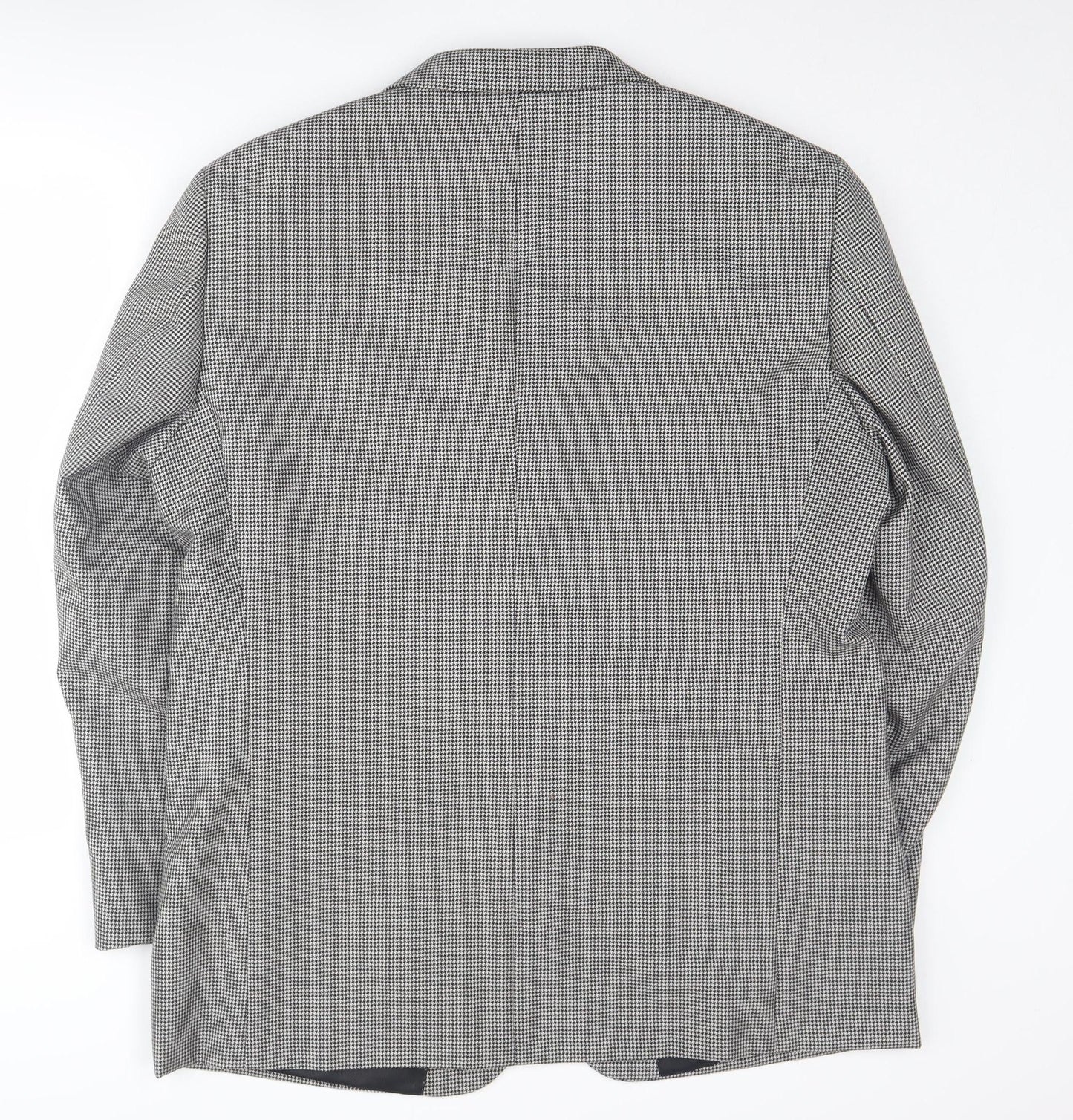 Mens UK Size 46 Charlton Gray Regular Black Suit Jacket