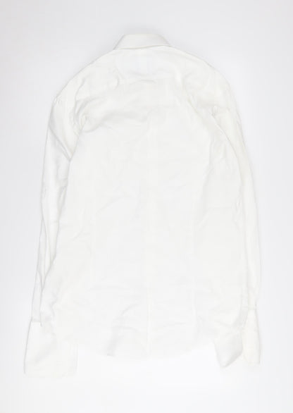 Skopes Men's White Regular Fit Formal Shirt Size 15.5