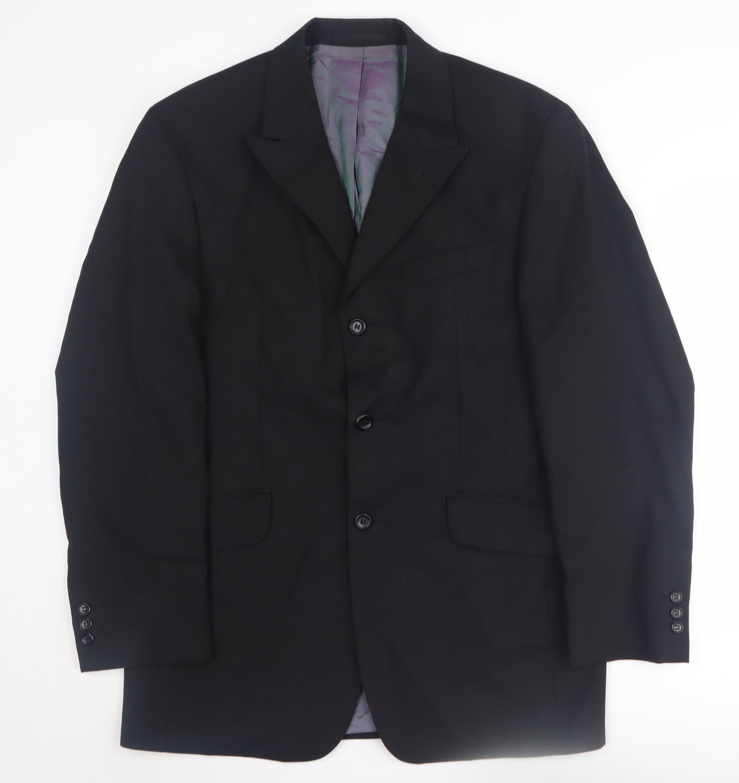 Mens UK Size 38 Karl Jackson Regular Black Suit Jacket