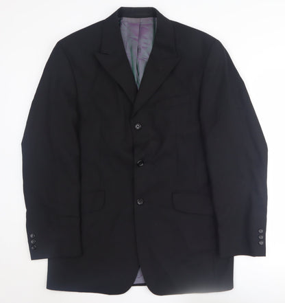 Mens UK Size 38 Karl Jackson Regular Black Suit Jacket