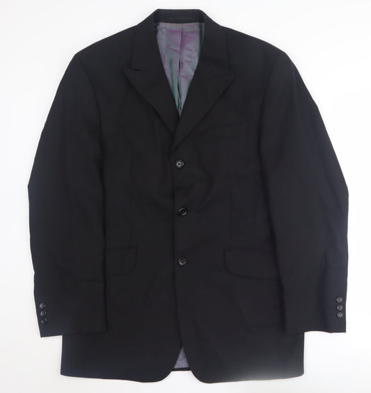 Mens UK Size 38 Karl Jackson Regular Black Suit Jacket