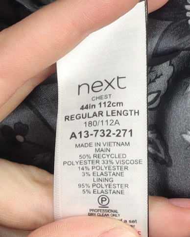 Mens UK Size 44 NEXT Regular Black Suit Jacket