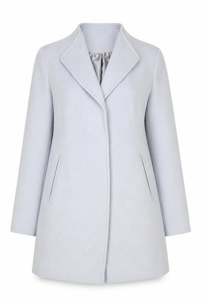 Marks & Spencer Women's Blue Long Coat - Size 10