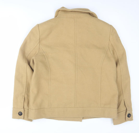 Womens UK Size 12 Marks and Spencer Beige Pea Coat