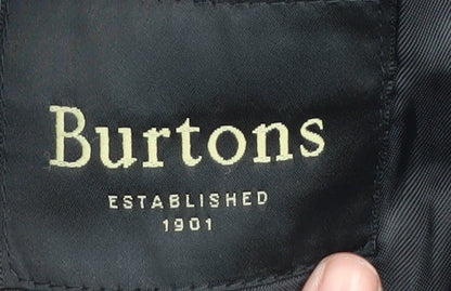 Mens UK Size 44 Burtons Regular Black Suit Jacket