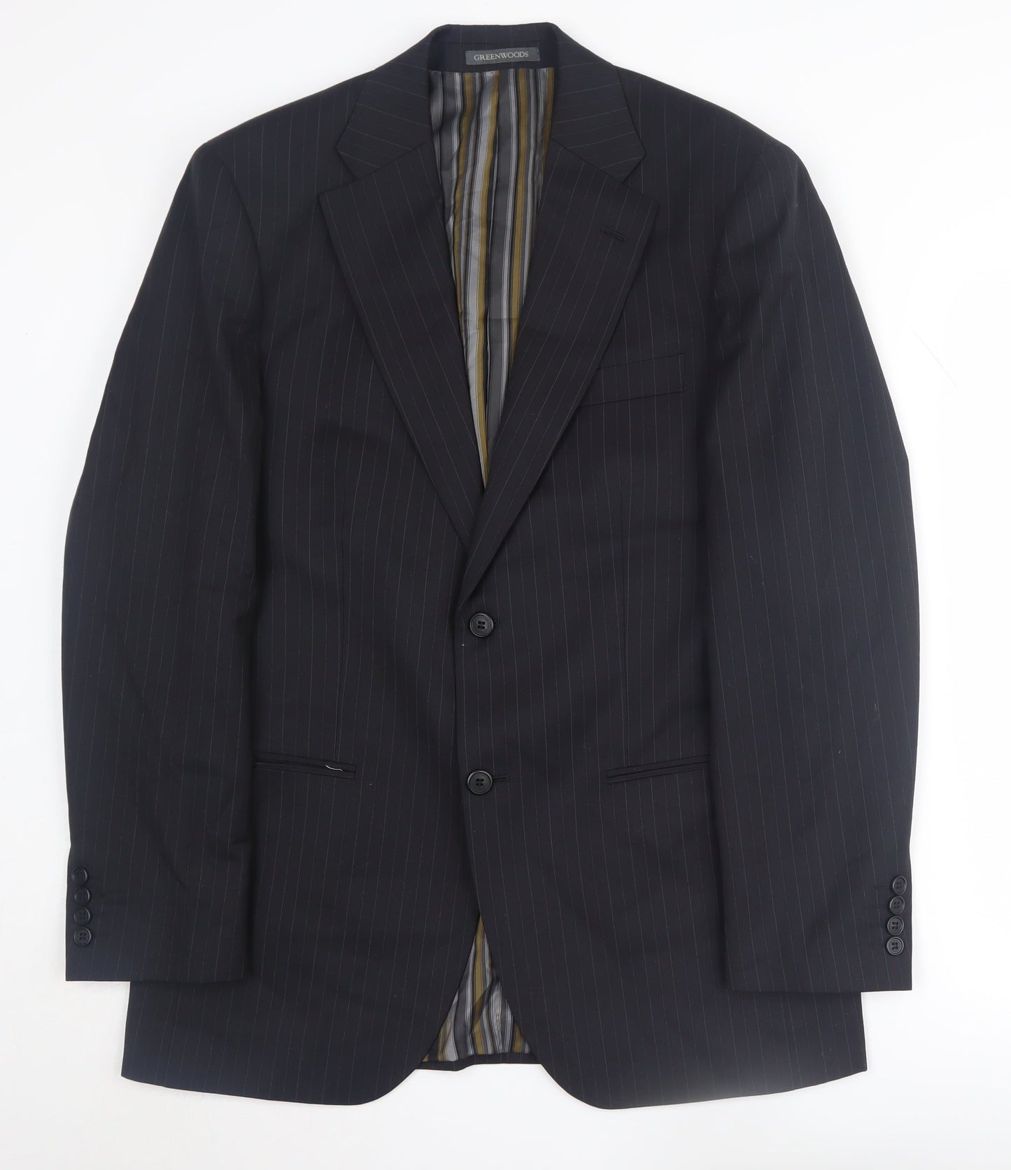 Mens UK Size 38 Greenwoods Regular Black Suit Jacket