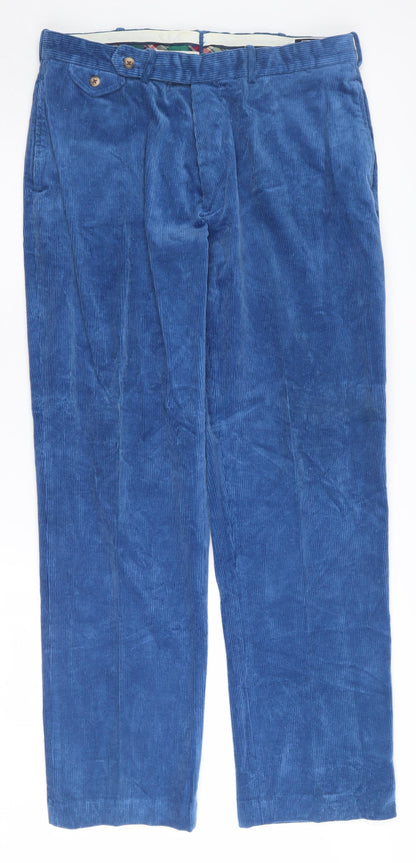 Polo Ralph Lauren Blue Corduroy Men's Trousers, Size L