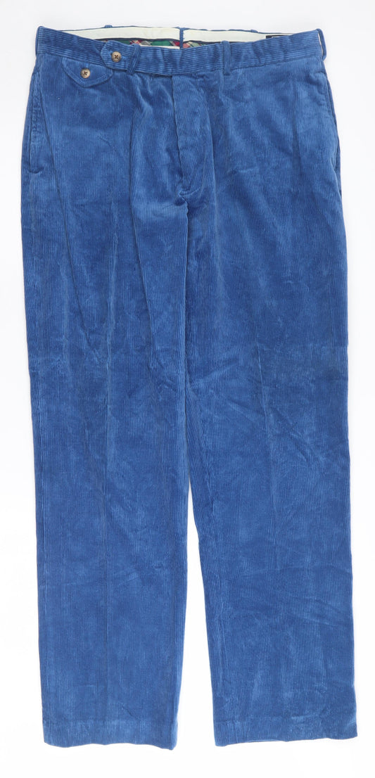 Polo Ralph Lauren Blue Corduroy Men's Trousers, Size L