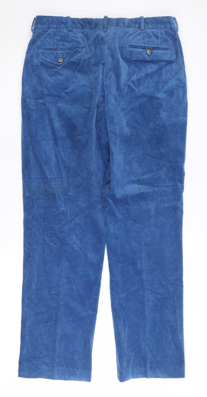 Polo Ralph Lauren Blue Corduroy Men's Trousers, Size L