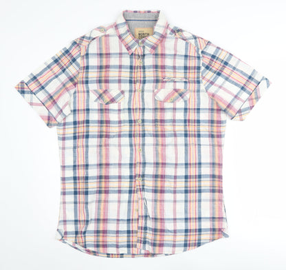 Men's Marks and Spencer Plaid Button-Up Shirt - M