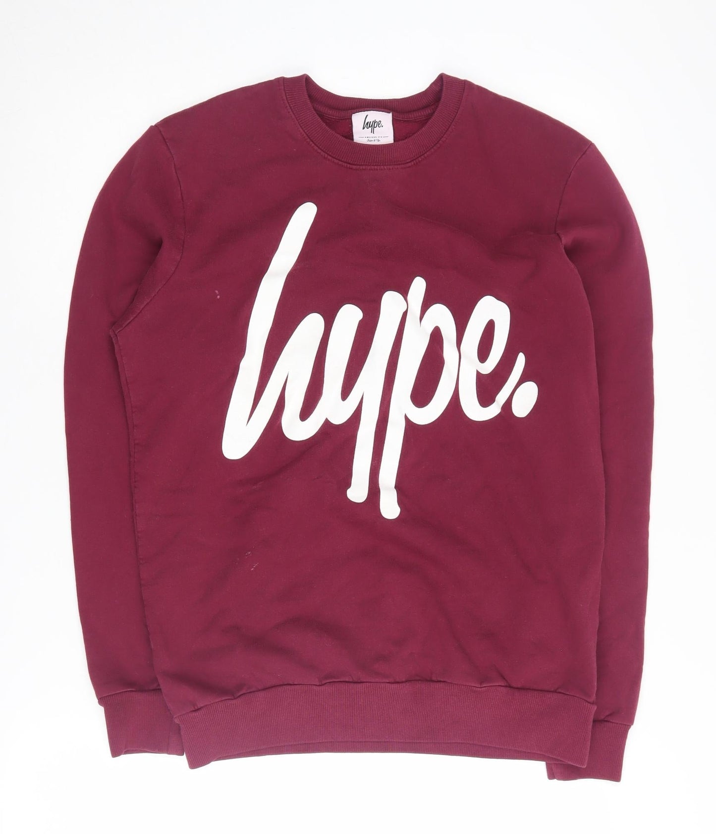 Mens UK Size M Hype Red Pullover Sweatshirt