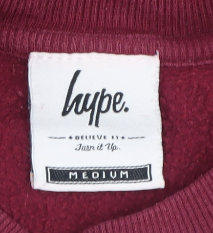 Mens UK Size M Hype Red Pullover Sweatshirt