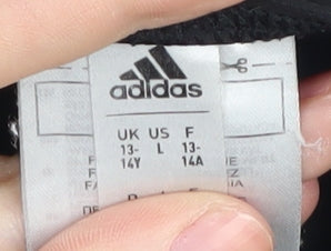 Adidas Girls Black One Piece Swimsuit 13-14Y Athletic