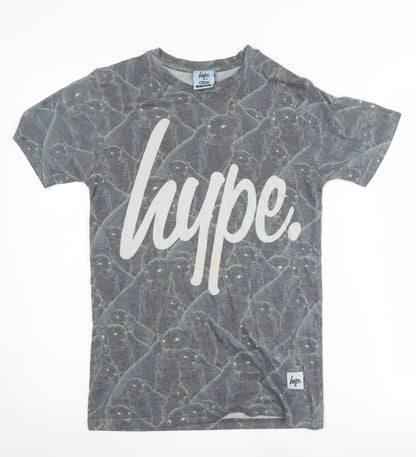 Hype x ASOS Grey Animal Print T-Shirt XS Men