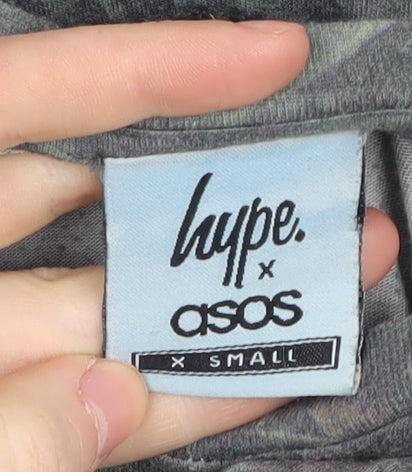 Hype x ASOS Grey Animal Print T-Shirt XS Men