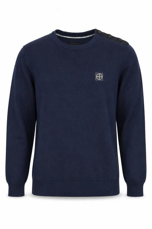 Foray Men's Blue Crew Neck Pullover Jumper L