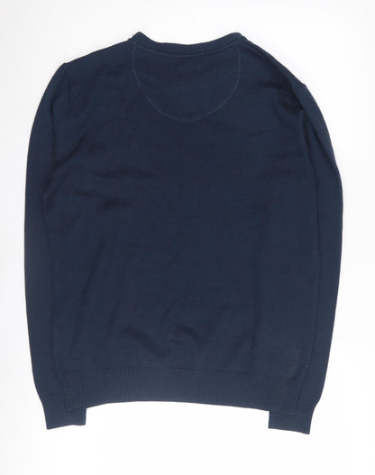 Foray Men's Blue Crew Neck Pullover Jumper L