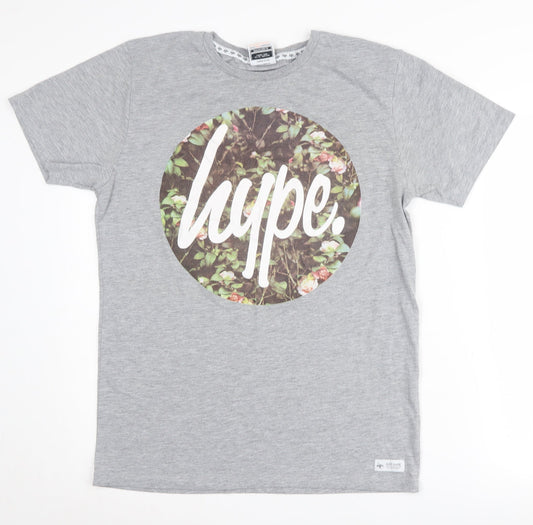 Mens UK Size L Hype Grey  T-Shirt