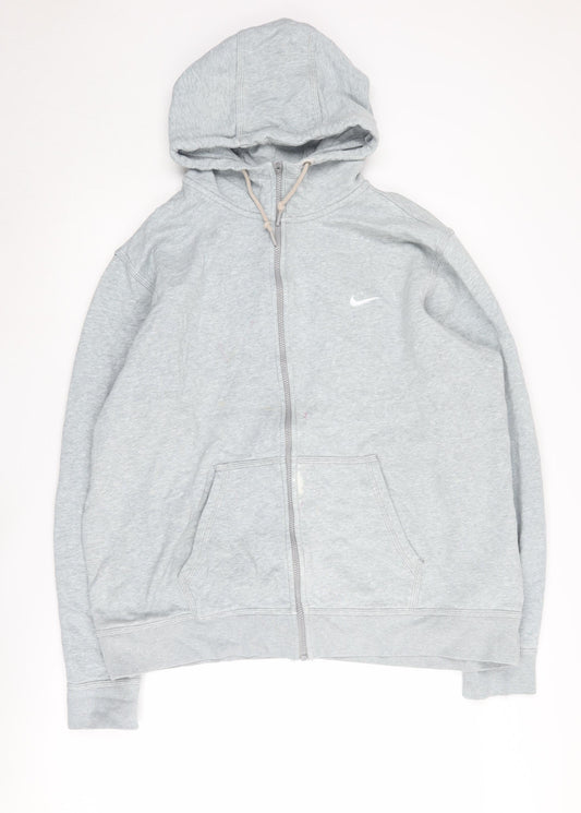 Nike Unisex Grey Full Zip Hoodie 2XL Casual