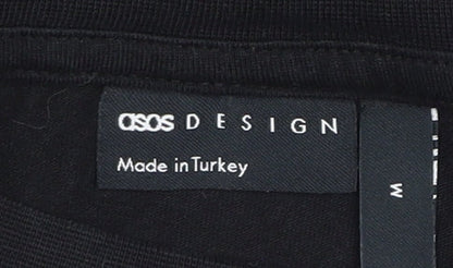 Mens UK Size M ASOS DESIGN Black  T-Shirt