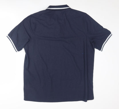 Slazenger Men's Blue XL Polo Shirt - Solid Casual Wear