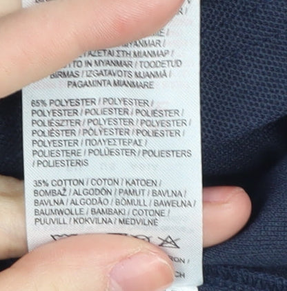 Slazenger Men's Blue XL Polo Shirt - Solid Casual Wear