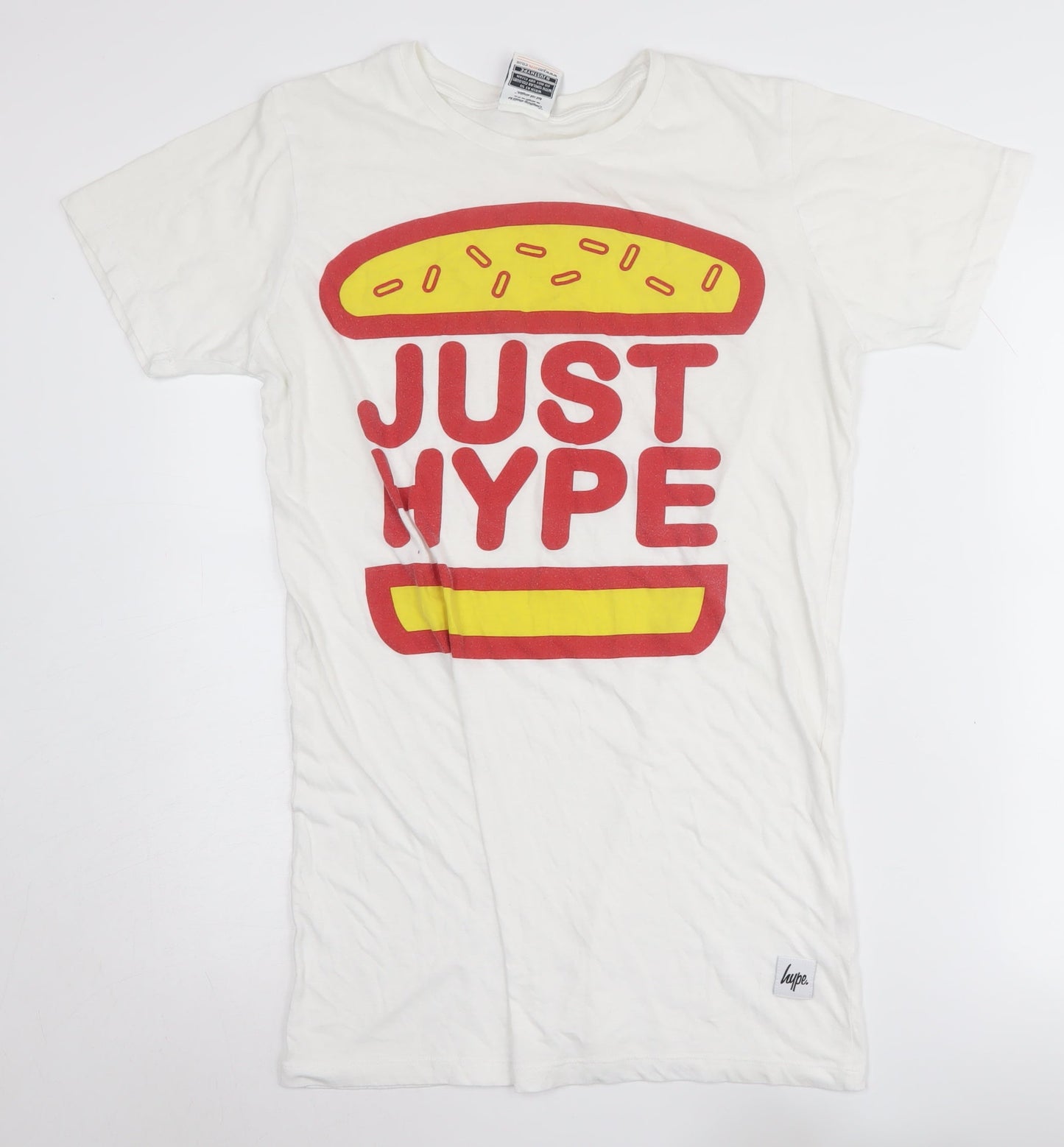 Mens UK Size S Hype White  T-Shirt
