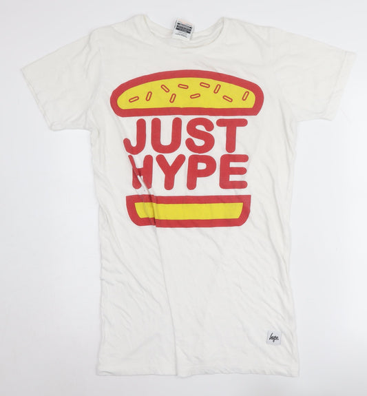 Mens UK Size S Hype White  T-Shirt