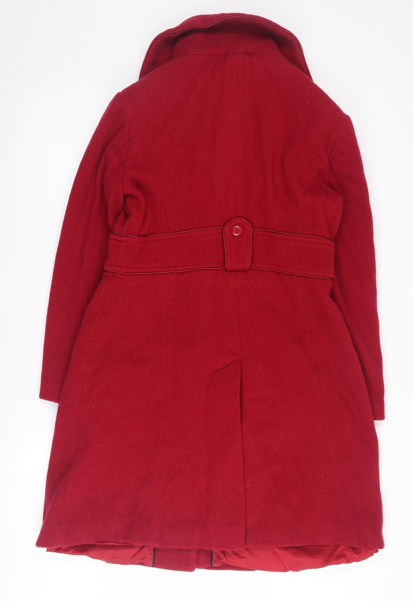 South Women's Red Wool Overcoat, Size 12, Autumn/Winter