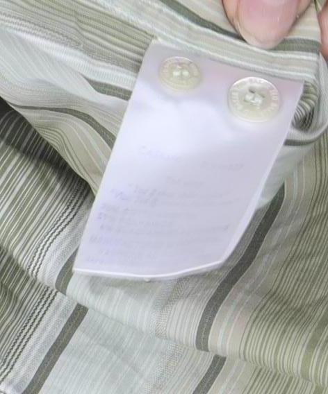 Ted Baker Men's Green Striped Dress Shirt